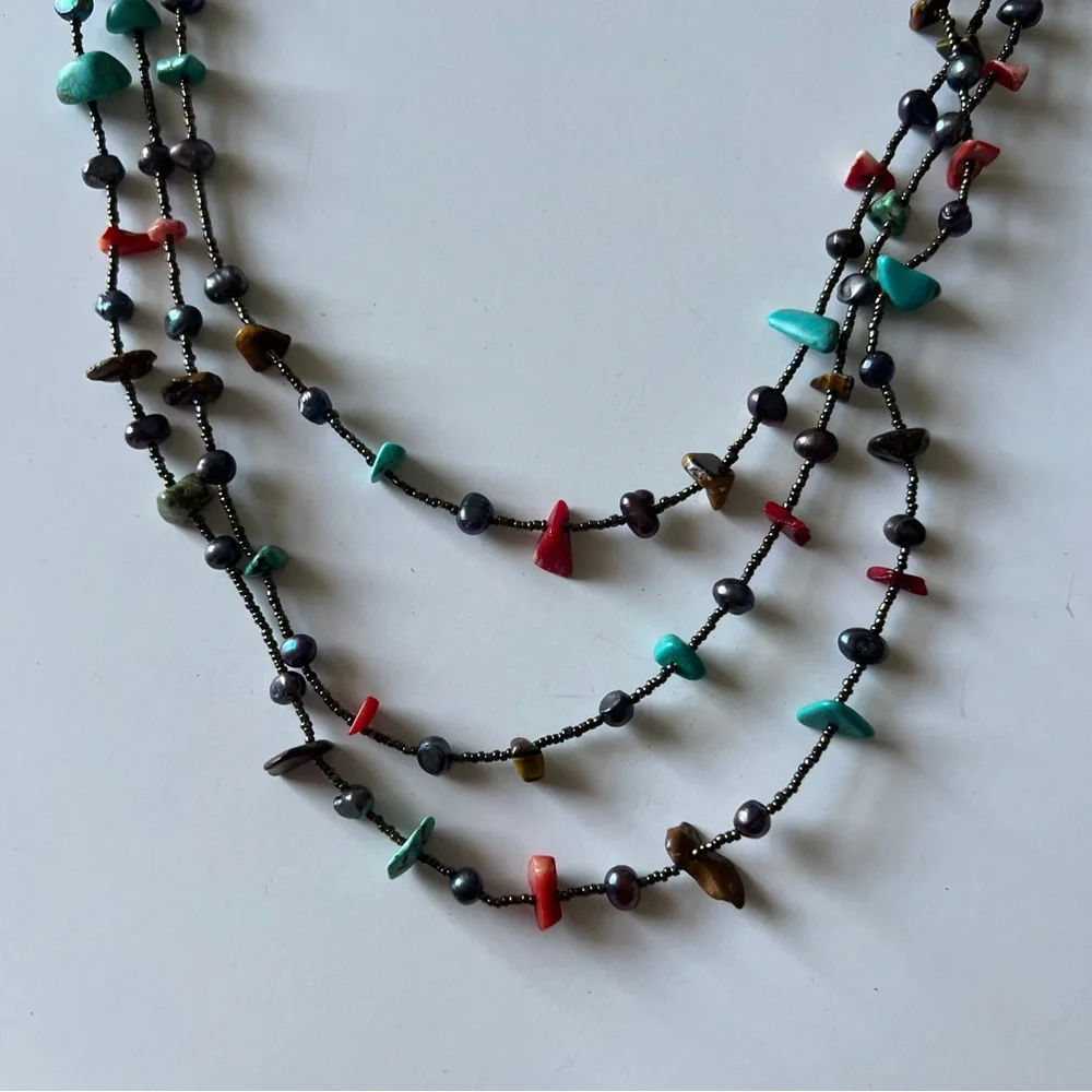 Symphony of Stones Layered Necklace J18